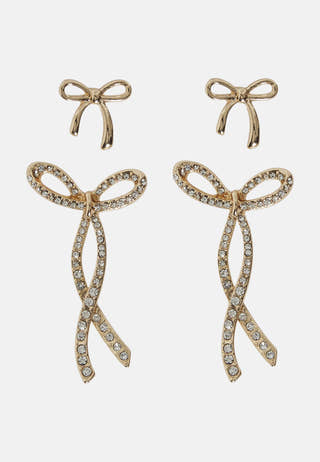 VIKYZER 2 PCK BOW EARRINGS/EF