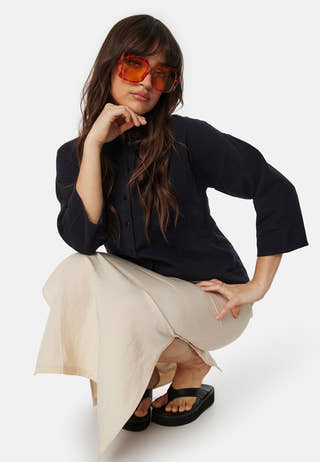 Vilania button 3/4 shirt