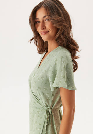 Vilovie S/S Wrap Midi Dress