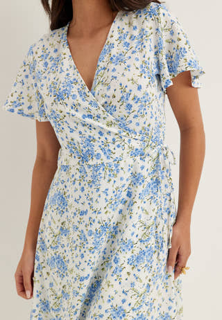 Vilovie S/S Wrap Midi Dress