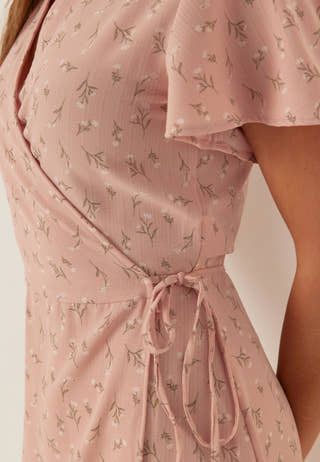 Vilovie S/S Wrap Midi Dress