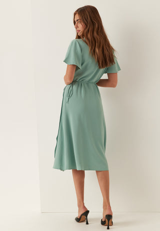 Vilovie S/S Wrap Midi Dress