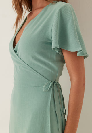Vilovie S/S Wrap Midi Dress