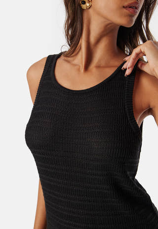 Vimargot open O-Neck S/L knit top