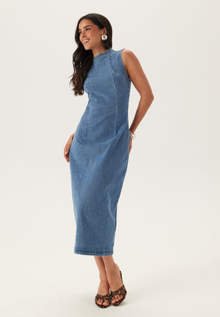 Vinona S/L Midi Denim Dress