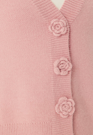Viradia L/S ROSE CARDIGAN ROSE