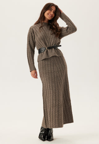 Virelli Ankle Cable Knit Skirt