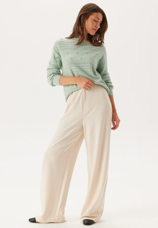 Viril L/S O-Neck Pointelle Knit