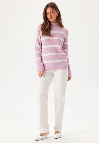 Viril Mockneck L/S Knit Rib Top
