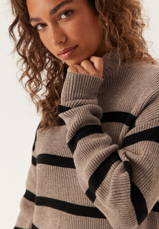 Viril Mockneck L/S Knit Rib Top