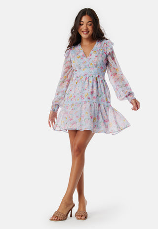 Viroman New V-neck L/S Short Dress