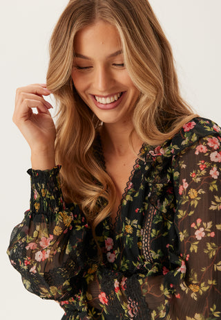 Viroman New V-neck L/S Short Dress