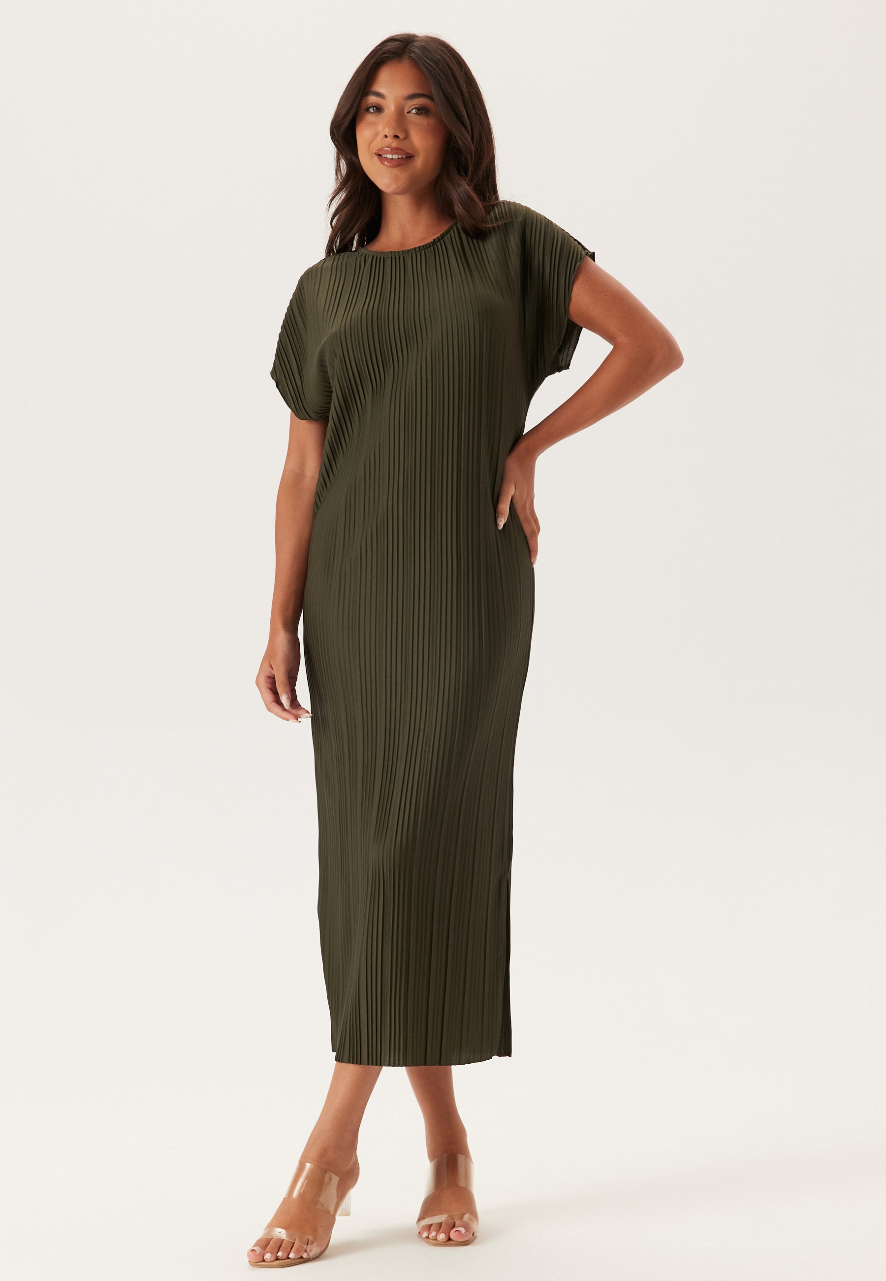 Vila Vitahlia O-neck C/S MIDI DRESS campaign-outlet Green Vila Vitahlia O-neck C/S MIDI DRESS campaign-outlet Green