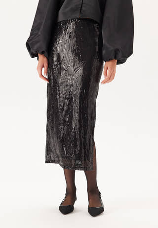Vizikki Midi Sequin Skirt