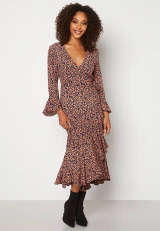 Blima 3/4 Midi Wrap Dress