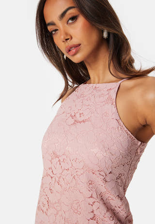 Milda Lace Halterneck Midi Dress