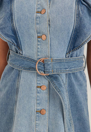 Yascawi Sl Denim Long Dress