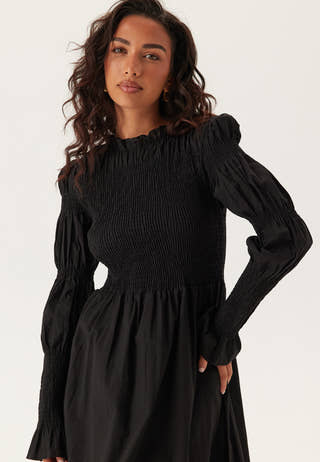 Yaschemma Ls Smock Midi Dress