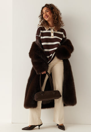 Yasisabell Ls Polo Knit Pullover